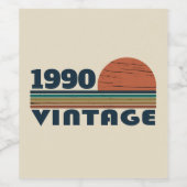 Gepersonaliseerd 35e verjaardagsfeest wijn etiket (Enkel label)