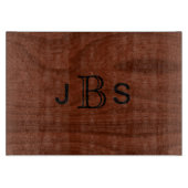 Gepersonaliseerd 3 Initiaal Monogram hout Patroon Snijplank (Voorkant)