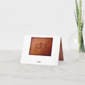 Gepersonaliseerd 3e Jubileum kunstleer Kaart (Achterkant)