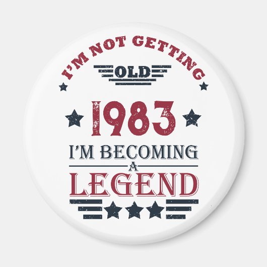 Gepersonaliseerd 40-jarig 40-jarig verjaardagsfee magneet (Voorkant)