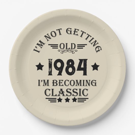 Gepersonaliseerd 40-jarig 40-jarig verjaardagsfee papieren bordje (Voorkant)