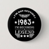 Gepersonaliseerd 40-jarig 40-jarig verjaardagsfee ronde button 5,7 cm (Voorkant)