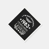 Gepersonaliseerd 40-jarig 40-jarig verjaardagsfee servet (Hoek)