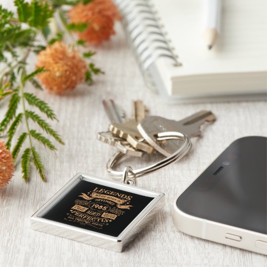 Gepersonaliseerd 40-jarig 40-jarig verjaardagsfee sleutelhanger (Zijkant)