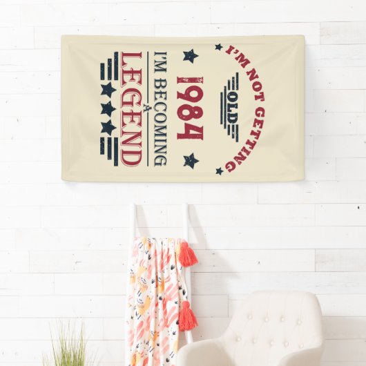 Gepersonaliseerd 40-jarig 40-jarig verjaardagsfee spandoek (Insitu)