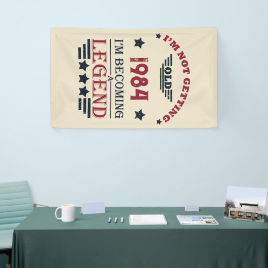 Gepersonaliseerd 40-jarig 40-jarig verjaardagsfee spandoek (Beurs)