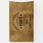 Gepersonaliseerd 40-jarig 40-jarig verjaardagsfee spandoek (Verticaal)