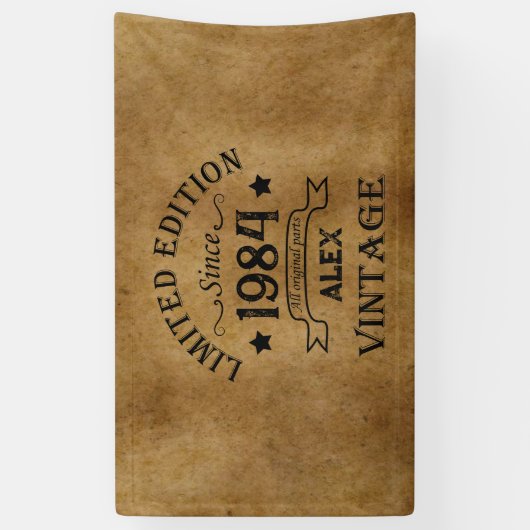 Gepersonaliseerd 40-jarig 40-jarig verjaardagsfee spandoek (Verticaal)