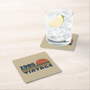 Gepersonaliseerd 40-jarig 40-jarig  verjaardagsfee vierkante kartonnen onderzetter