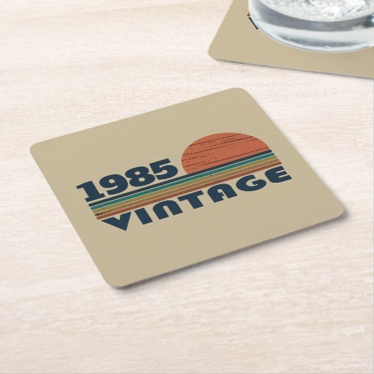 Gepersonaliseerd 40-jarig 40-jarig verjaardagsfee vierkante kartonnen onderzetter (Schuin)