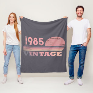 Gepersonaliseerd 40 vintages 40ste verjaardagsfees fleece deken
