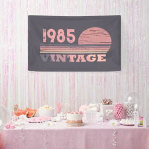 Gepersonaliseerd 40 vintages 40ste verjaardagsfees spandoek