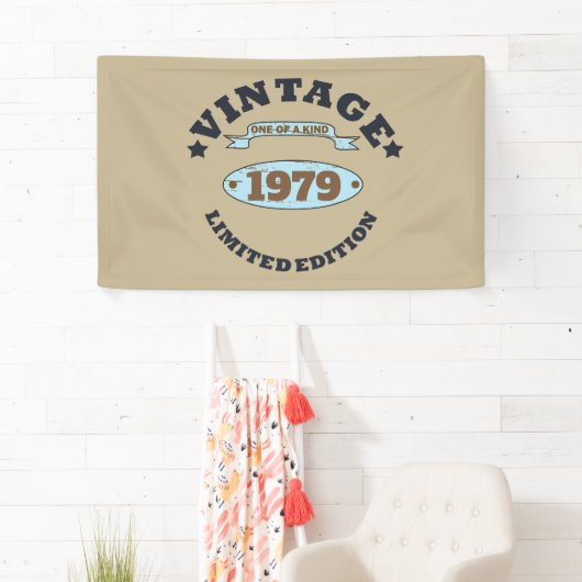 Gepersonaliseerd  45e verjaardagscadeau spandoek (Insitu)