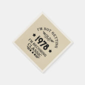 Gepersonaliseerd 45e verjaardagsfeest servet (Hoek)