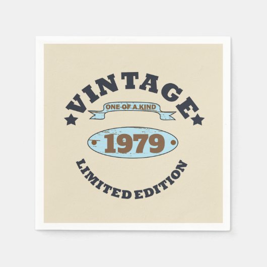 Gepersonaliseerd  45e verjaardagsfeest servet (Voorkant)