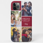 Gepersonaliseerd 4 Fotocollage Positief Quote Maro Case-Mate iPhone Case (Achterkant)