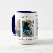 Gepersonaliseerd 4 Fotocollage Vaderdag Gift Mok (Voorkant links)
