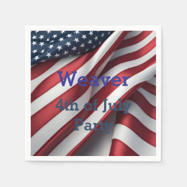 Gepersonaliseerd 4 juli feest servet