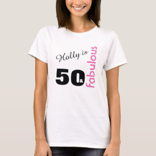 Gepersonaliseerd 50 en Fabulous Threater 50th Birt T-shirt