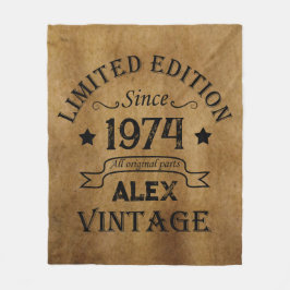 Gepersonaliseerd 50-jarig 50-jarig verjaardagsfee fleece deken