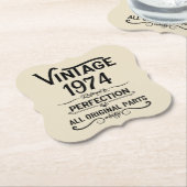 Gepersonaliseerd 50-jarig 50-jarig verjaardagsfee kartonnen onderzetters (Gekanteld)