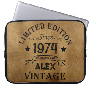 Gepersonaliseerd 50-jarig 50-jarig verjaardagsfee laptop sleeve