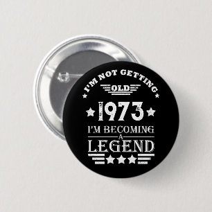 Gepersonaliseerd 50-jarig 50-jarig verjaardagsfee ronde button 5,7 cm