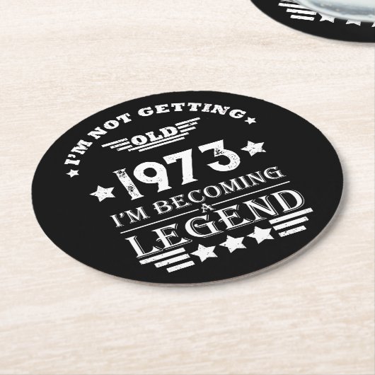 Gepersonaliseerd 50-jarig 50-jarig verjaardagsfee ronde kartonnen onderzetter (Gebogen)