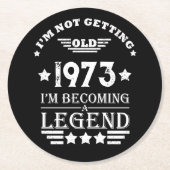 Gepersonaliseerd 50-jarig 50-jarig verjaardagsfee ronde kartonnen onderzetter (Voorkant)