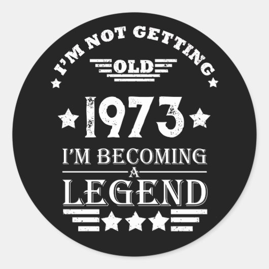 Gepersonaliseerd 50-jarig 50-jarig verjaardagsfee ronde sticker (Voorkant)