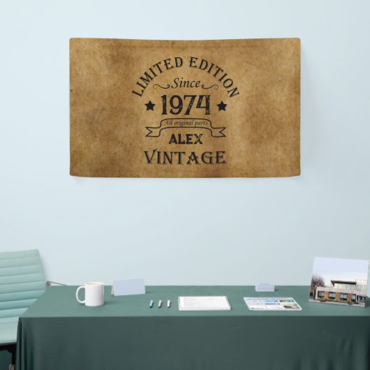 Gepersonaliseerd 50-jarig 50-jarig verjaardagsfee spandoek (Beurs)