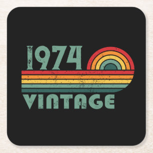 Gepersonaliseerd 50-jarig  50-jarig verjaardagsfee vierkante kartonnen onderzetter