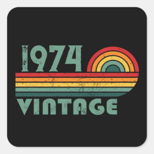 Gepersonaliseerd 50-jarig  50-jarig verjaardagsfee vierkante sticker