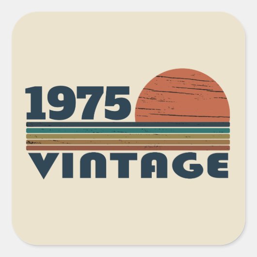 Gepersonaliseerd 50-jarig 50-jarig verjaardagsfee vierkante sticker (Voorkant)