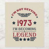 Gepersonaliseerd 50-jarig 50-jarig verjaardagsfee wijn etiket (Enkel label)