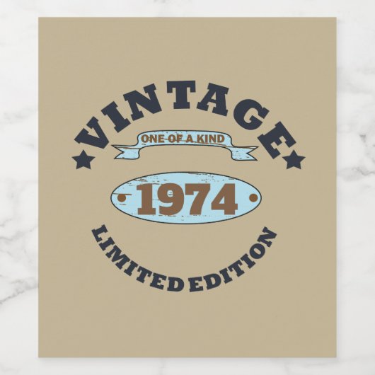 Gepersonaliseerd 50-jarig 50-jarig verjaardagsfee wijn etiket (Enkel label)