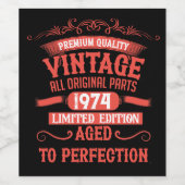 Gepersonaliseerd 50-jarig  50-jarig verjaardagsfee wijn etiket (Enkel label)