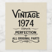 Gepersonaliseerd 50-jarig  50-jarig verjaardagsfee wijn etiket (Enkel label)