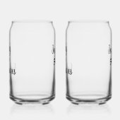 Gepersonaliseerd 50e frisdrankglas blikvorm glas (Links)