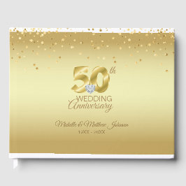 Gepersonaliseerd 50e Golden Wedding Jubileum Gastenboek