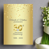 Gepersonaliseerd 50e Golden Wedding Jubileum Kaart