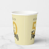 Gepersonaliseerd 50e verjaardag 50 en uitvoerig sc papieren bekers (Rechts)