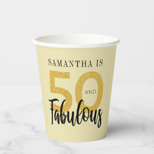 Gepersonaliseerd 50e verjaardag 50 en uitvoerig sc papieren bekers