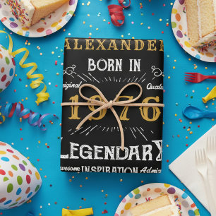 Gepersonaliseerd 50e verjaardag Geboren in 1973  z Inpakpapier Vel