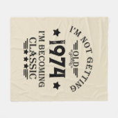 Gepersonaliseerd  50ste verjaardagsfeest fleece deken (Voorkant (Horizontaal))