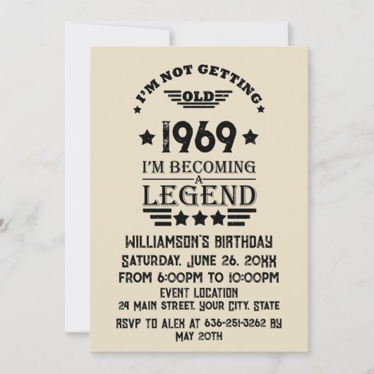 Gepersonaliseerd 50ste verjaardagsfeest kaart (Voorkant)