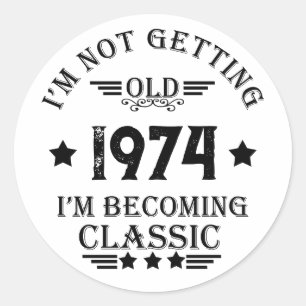 Gepersonaliseerd 50ste verjaardagsfeest ronde sticker