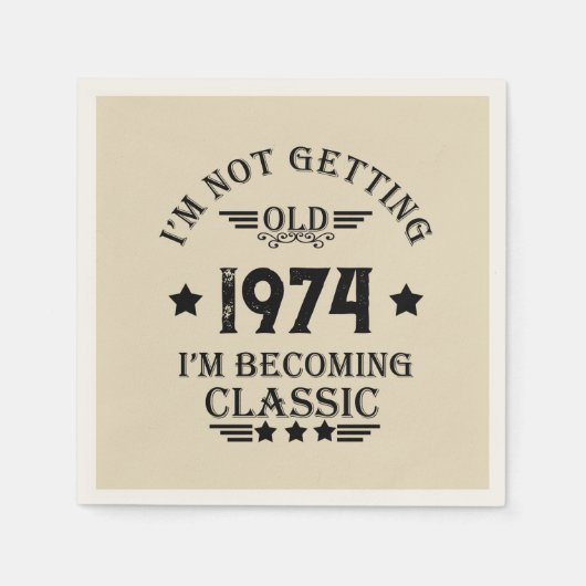 Gepersonaliseerd 50ste verjaardagsfeest servet (Voorkant)