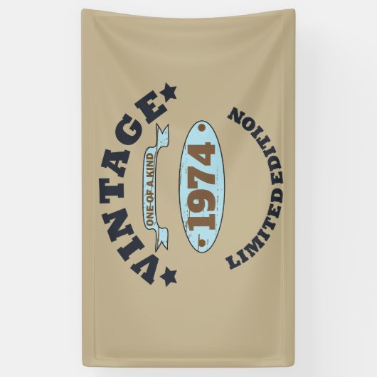 Gepersonaliseerd 50ste verjaardagsfeest spandoek (Verticaal)