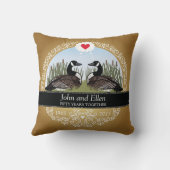 Gepersonaliseerd 50th Wedding Jubileum, ganzen Kussen (Achterkant)